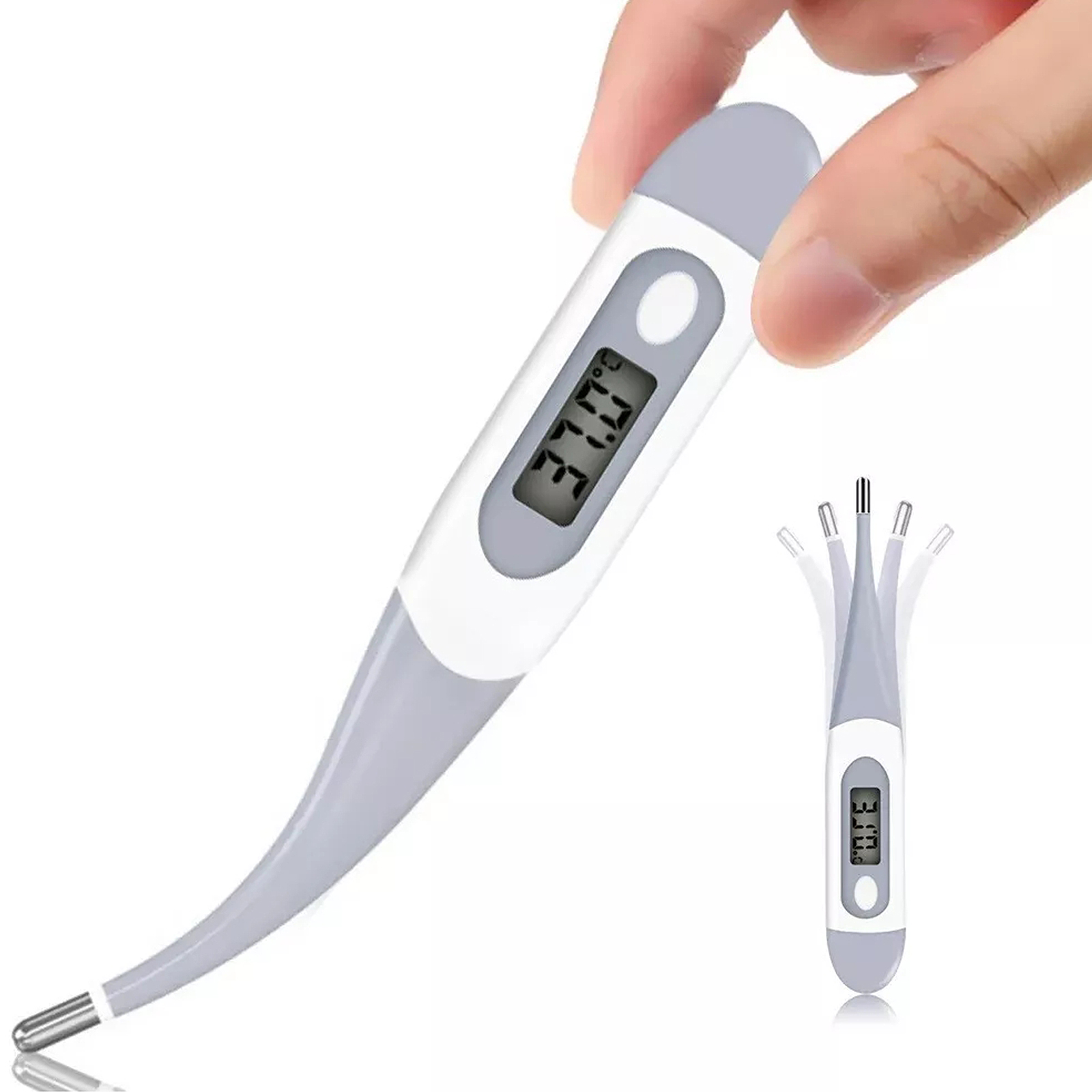 Instant Read Thermometer - Thermometer for Adults, Soft Head Digital