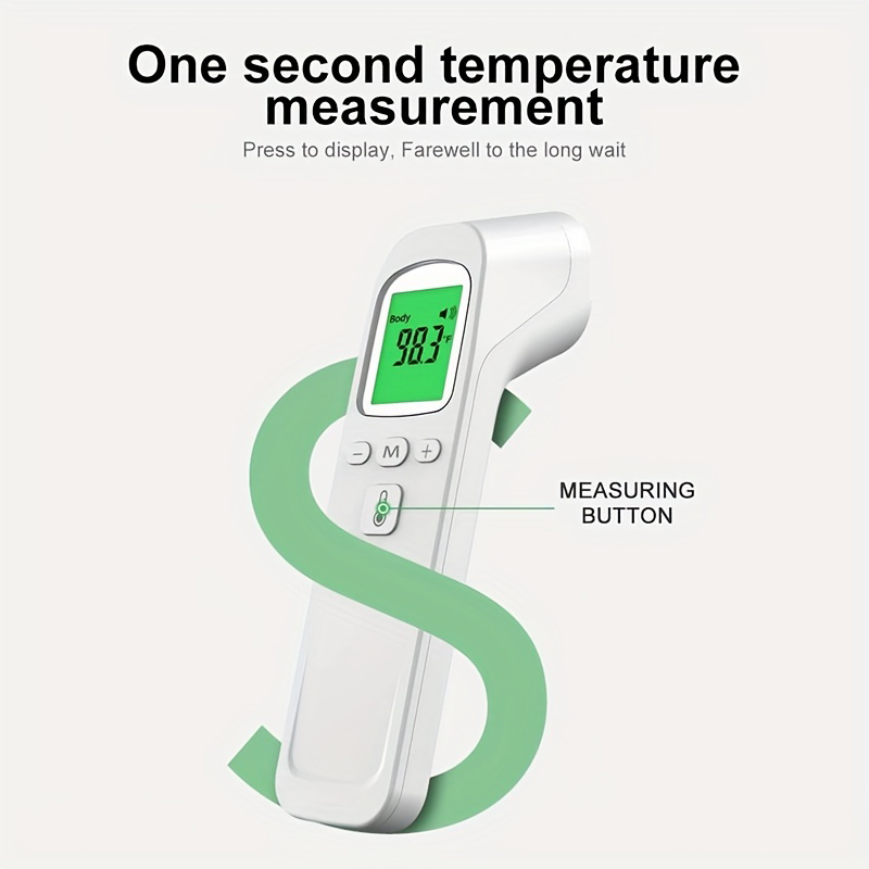 Instant Read Thermometer - Non-Contact Infrared Thermometer or Fingertip Pulse