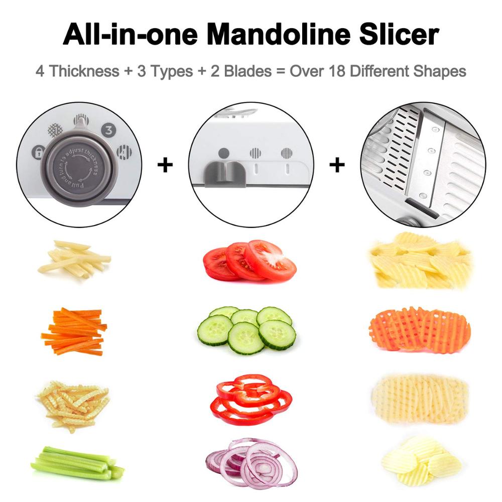 LMETJMA 18 Types Adjustable Ma - Mandoline Slicer 评论和价格